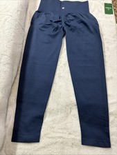 Halara Ultra Sculpt Butt Lifting Tummy Control Leggings 7/8 Large Navy Blue NWT