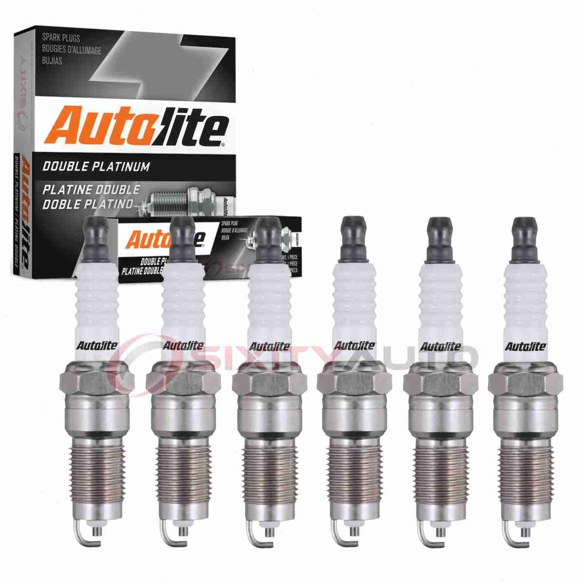 6 pc Autolite Double Platinum Spark Plugs for 2005-2010 Ford Mustang 4.0L V6 qm