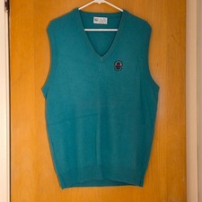 VTG Rancho Las Palmas CC Sweater Vest Pickering Kimberton USA Made Green Mens XL