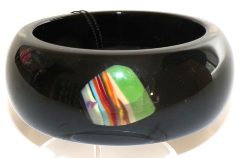 Sobral Atelie Pedra Naturais Agatha PB34 Inclusion Artist Made Bangle Bracelet - Picture 8 of 8