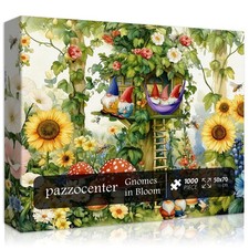 Garden Gnomes 1000 Piece Jigsaw Puzzle 27.5 x 19.7 Inch
