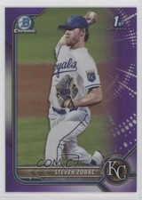 2022 Bowman Draft Chrome Purple Refractor 174/250 Steven Zobac #BDC-101 0a98