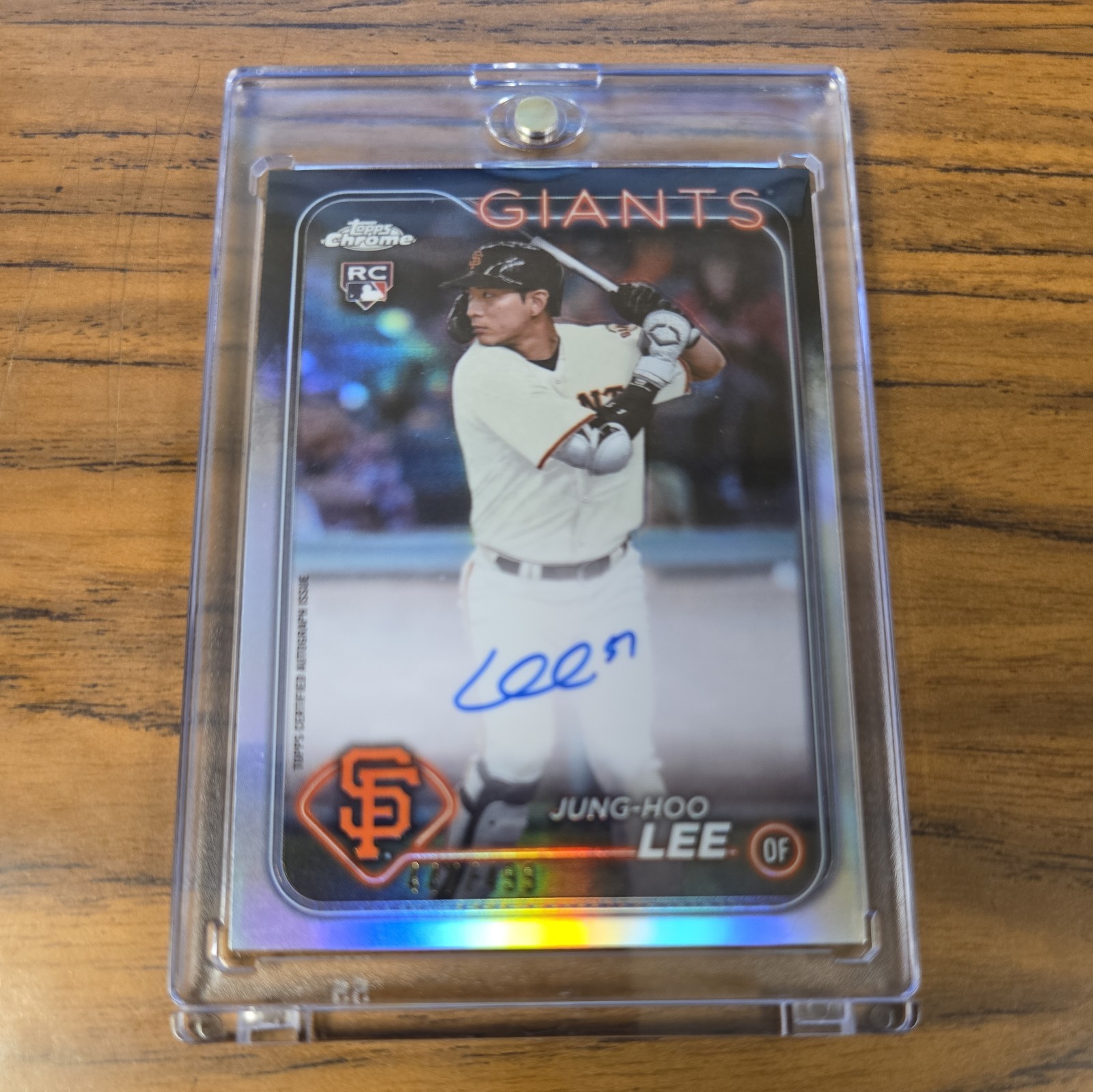 2024 TOPPS CHROME ROOKIE AUTO REFRACTOR #RAJHL JUNG-HOO LEE RC 447/499