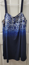 Swimsuits for All Women Size 18 Swimdress Blue EUC FREE SHIP