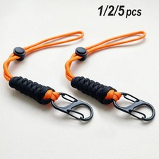 1/2/6PCS Paracord Keychain Wrist Lanyard Braided Key Strap Car Key Rope