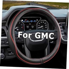 Car Steering Wheel Cover for GMC for Sierra Acadia Enyon Yukon, Medium Size Red