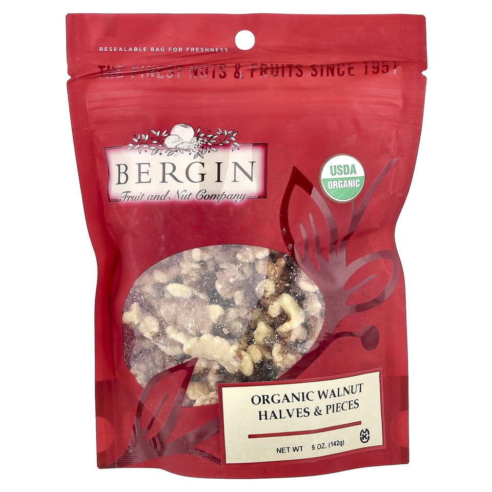 Organic Walnut Halves & Pieces, 5 oz (142 g)