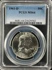 1961-D 50C Franklin Half Dollar  PCGS MS64   25629582