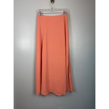 Abercrombie  Fitch Peach Faux Wrap Maxi Skirt Pink Coral Coquette Fairy Long