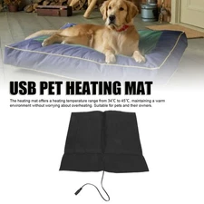 USB Pet Heating Pad 5V 2A 34 to 45℃ Portable Washable Foldable Nylon Electric