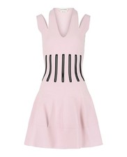 Alexander McQueen Womens Coutout Shoulder Corset Mini Dress
