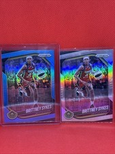 2✨2025 Panini Prizm WNBA Brittney Sykes Prizms Light Blue/Sil -/125 Jersey Match