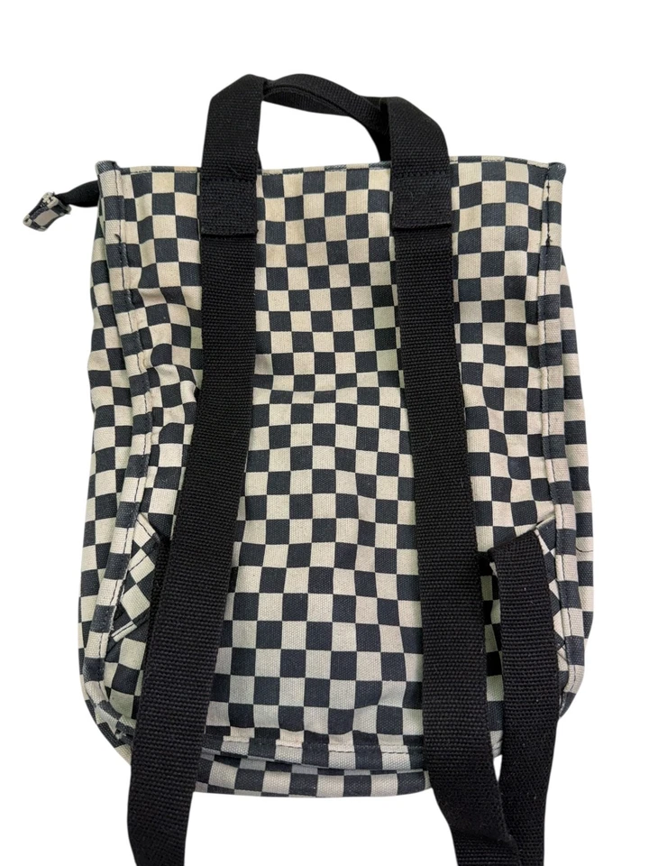 VANS Off The Wall Checkerboard Manos Libres Mochila Negro Blanco Viaje Escolar Foto 2 de 4