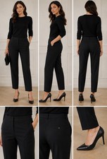 Alexander McQueen Collection Cotton Twill Suit Trousers Black IT 42 NWT