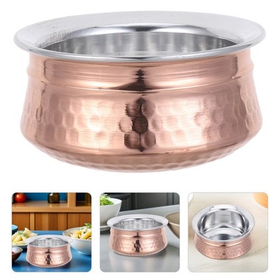 Indian Food Bowl for Rice Vegetable & Curry - 4.5'' Hammered Karahi Dishes Serve