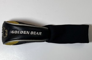GOLDEN BEAR Golf Hybrid Headcover Synthetic Leather Knit Mesh 4h Black Yellow