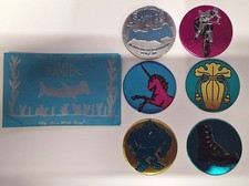 Slamtek Slammerhead Technology H.B./CA Pogs vintage pack pog milk caps Set of 6