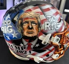 Brian Urlacher Signed Insc “Let’s Go Brandon” Painted Donald Trump Speedflex KBC
