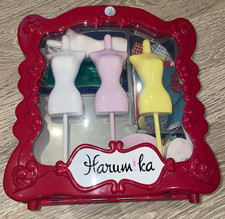 Harumika Dress Up x3 Doll's Fashion Design Case With Extra Materials - See Pics