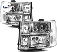 Headlights Assembly for 2007-2013 GMC Sierra 1500, 07-14 Sierra 2500HD 3500HD He