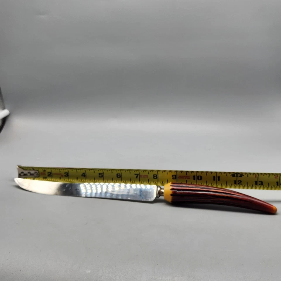 Juego de talla de cuchillos para carne con mango de ciervo Sheffield Regal Crest de colección 7 piezas Inglaterra Foto 4 de 4