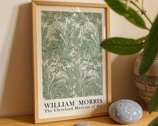 William Morris Unframed Botanical Wall Art Print | Vintage Green Floral Poster