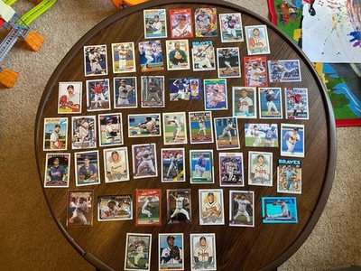 50 Card Atlanta Braves Team Lot MLB Baseball Cards Bulk Stars Rookies Inserts