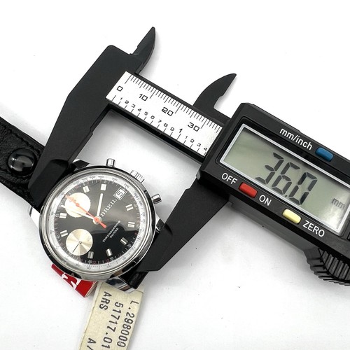 Vintage Uhr Breil NOS Valjoux 7765 Handaufzug Vintage Chronograph SCHWARZ - Bild 14 von 18