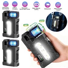 Keychain Mini Flashlight Pocket Torch Rechargeable EDC LED COB Night Light Lamp