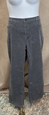 Talbots Gray Simply Flattering High Waist Straight Leg Cords Plus Size 22w