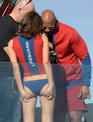Alexandra Daddario The Rock Photo 8x10 Glossy Ultra HD Baywatch Surf Celebrity