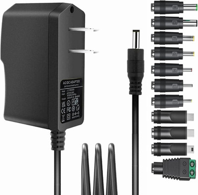 Universal 5V 2A Ac Adapter Power Supply with 11 DC Plug Tips AC to DC5V 1.5A 1A