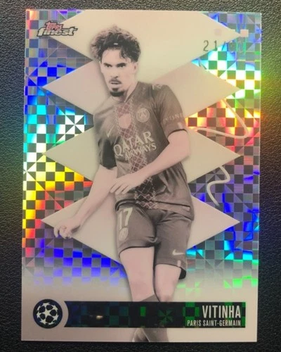 Vitinha 2025-26 Topps Finest UCC Rare Pearl Checkerboard /99 #580