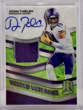 2019 Panini Spectra Adam Thielen Vested Veterans Patch Auto /25 Vikings