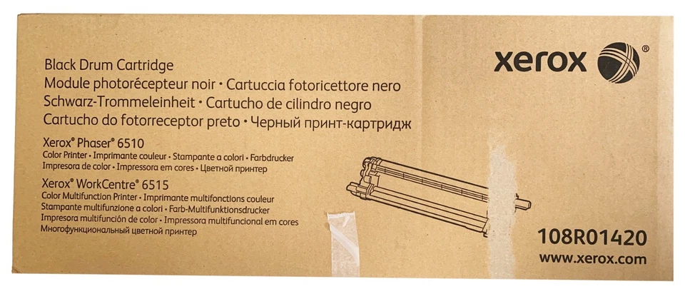 Cartucho de tambor negro Phaser 6510 genuino Xerox 108R01420 / WorkCentre 6515 ABIERTO Foto 3 de 4