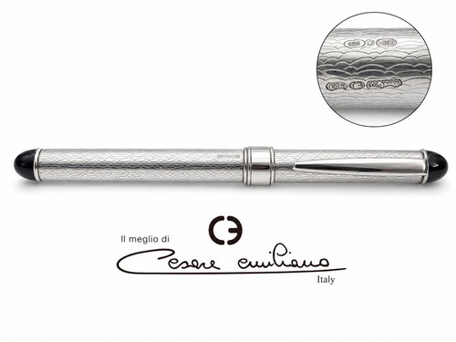 Cesare Emiliano 925 Solid Silver Hand-Finished Fountain Pen