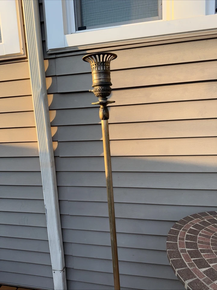 Art Deco 1930's Vintage Torchiere Floor Lamp Base "Glass Shade Not Included" - Image 2 of 4