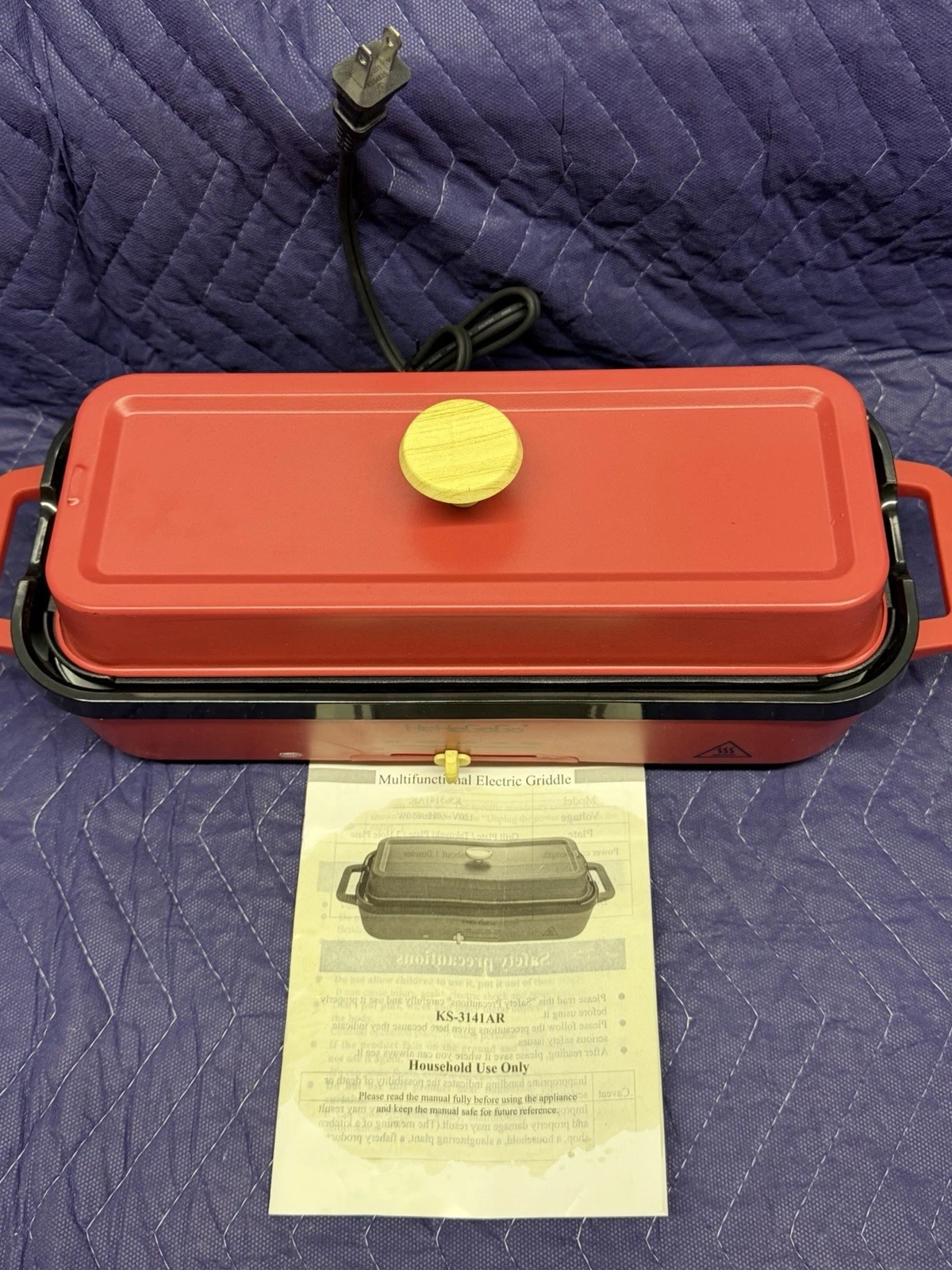 HeHoGoGo Electric Griddle Grill Nonstick Open Box Adjustable Temp
Opens in a new window or tab