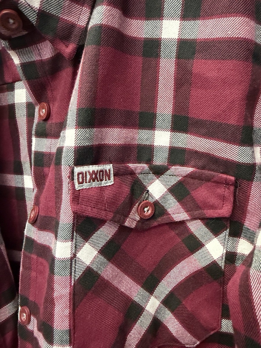 Dixxon Flannel Company The Cellar Red/Black/White Plaid Flannel Button-Up XL View 2