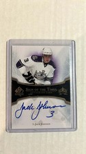 2007-08 SP AUTHENTIC HOCKEY SIGN OF THE TIMES JACK JOHNSON # ST-JJ