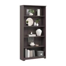 Tall 5 Shelf Bookcase, Large Open Bookshelf, Sturdy Display Cabinet for Livin...
