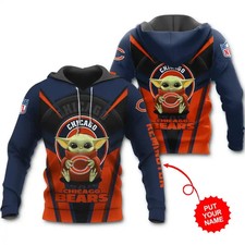 Personalized Chicago Football Team Bearss 3D Hoodie, Unisex Adults S-5XL