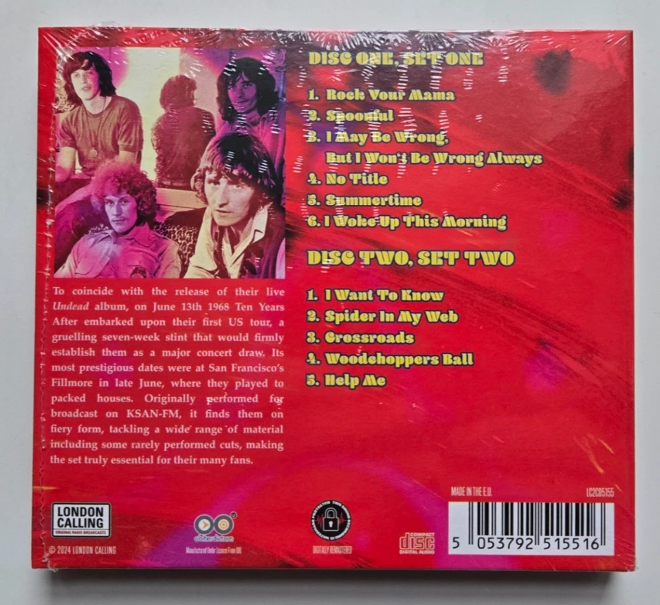 Ten Years After - San Francisco 1968 - 2 x CD NEW & SEALED - Image 2 of 4