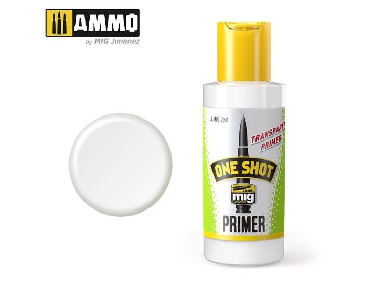 Ammo Mig A.Mig2041 60ml - One Shot Acrylic Primer - Transparent