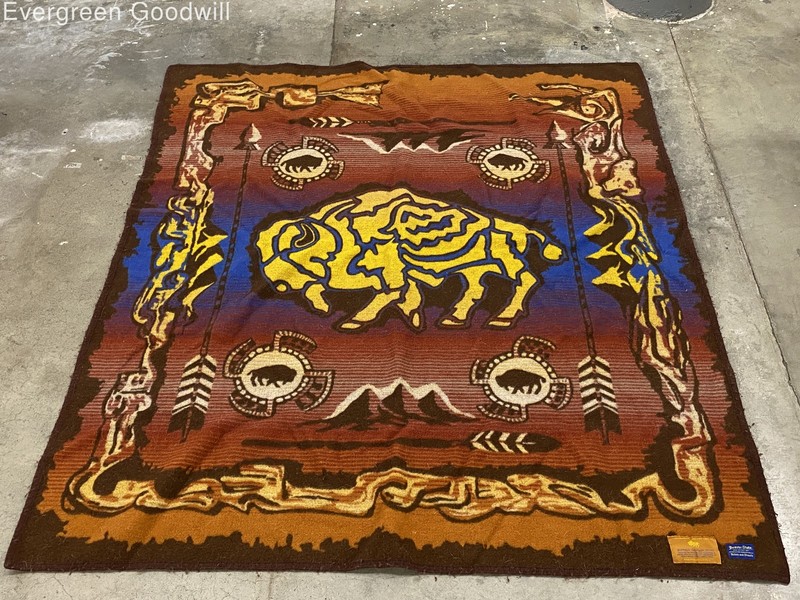 Pendleton - Buffalo Creation Story 64 In. X 80 In. - Wool Blanket