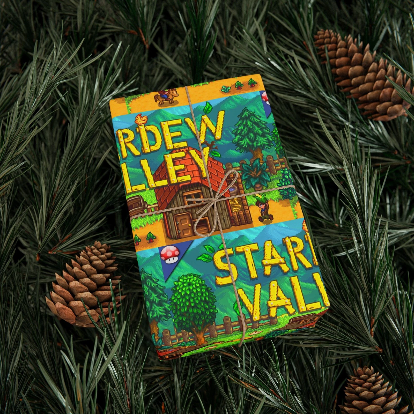 Stardew Valley PC Video Game Holiday Birthday Gift Wrapping Papers Christmas