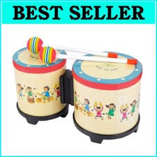Toddler-Friendly Bongo Drums Set - Lightweight 5"  6" with Colorful Design
