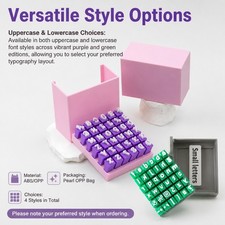 Polymer Clay Letter Stamp Kit Embossing Alphabet Press Tools With Storage Box