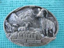 1981 Alaska Bow hunters Association collectable belt buckle 1000 produced