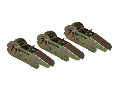 3x 25 mm Schwerlast Ratsche Spanngurte 700 kg Tragkraft Verschlussklemme